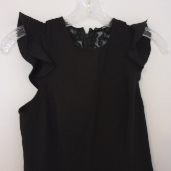 Jay Godfrey Black Flutter Sleeve Cocktail Dress - Picture 2 of 8